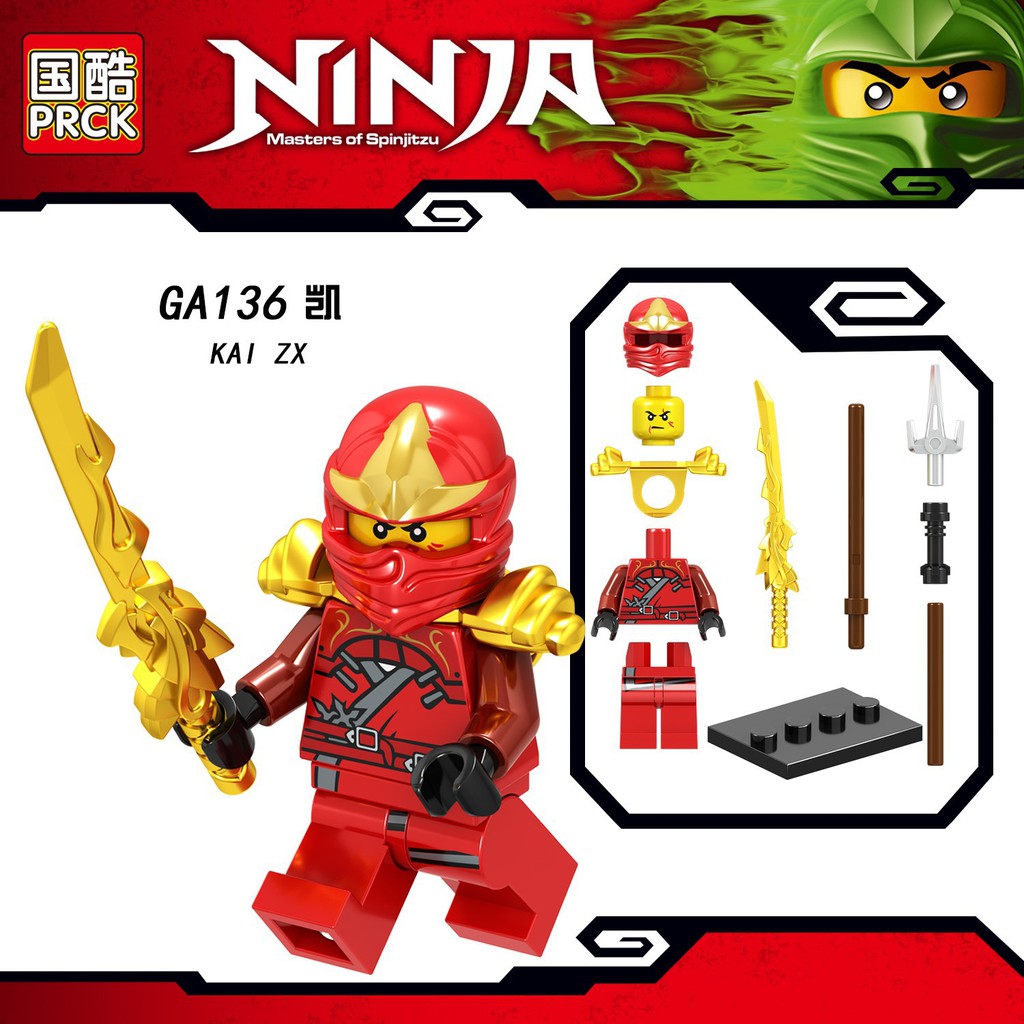 Minifigures Các Nhân Vật Trong Ninjago Thế Hệ Mới Vũ Khí Siêu Ngầu - Golden Ninja Và Kai ZX