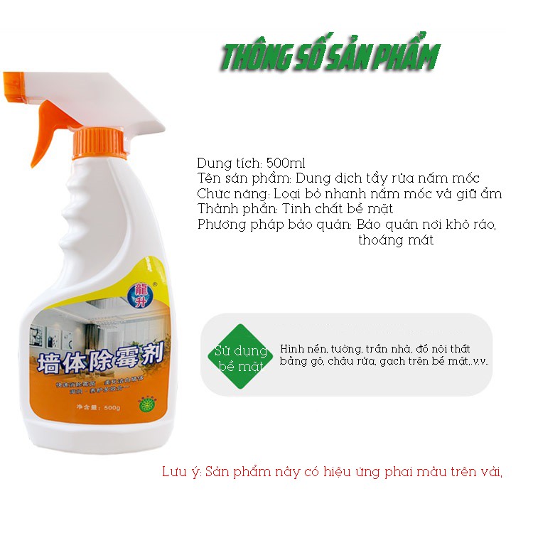 Bình Xịt Tẩy Nấm Mốc Tường Nhà, Phòng Tắm ,Nhà Bếp 500ml cao cấp DOKEY99