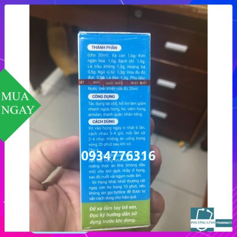 Dung Dịch Xịt Họng Nhất Nhất (chính hãng)