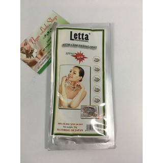 Kem tắm trắng da mặt Letta Ngọc Trai