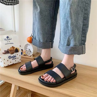 [HÀNG CÓ SẴN] SANDAL nữ quai ngang đế bằng chất liệu cao su mềm_MG 006