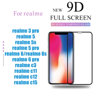 Kính cường lực 9D cho Realme 3 5 6 Pro 6s C3 C11 C12 C15