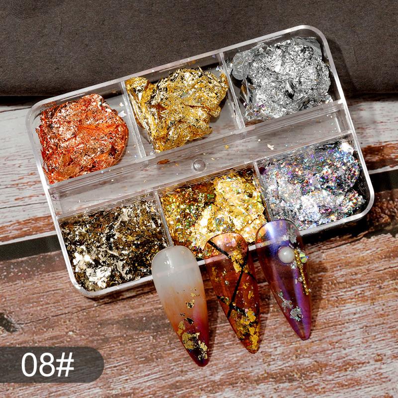 Hộp miếng dán trang trí móng tay UR SUGAR nghệ thuật màu sắc độc đáo