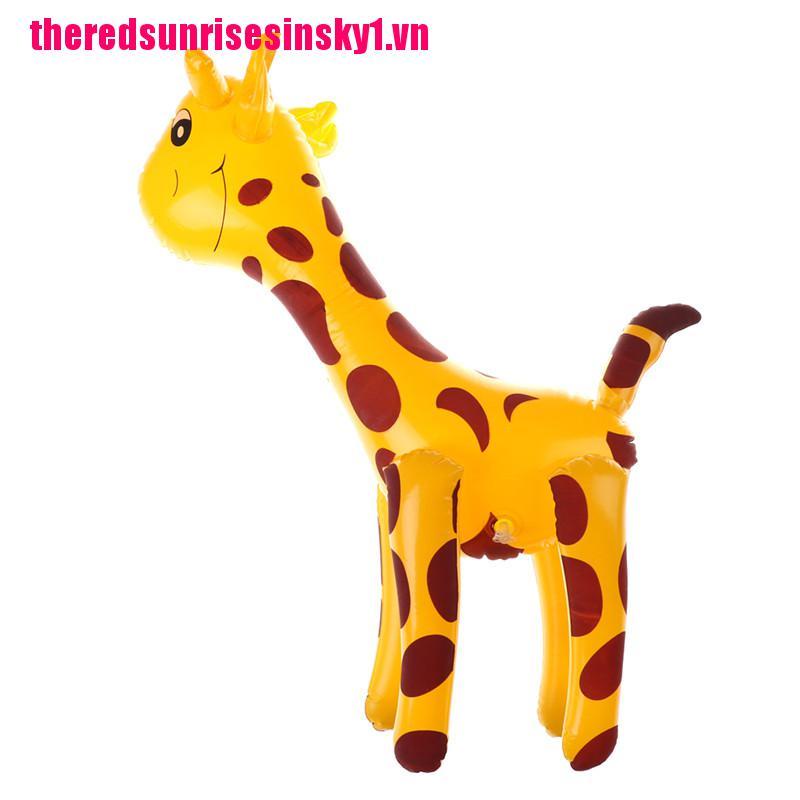 1 Bong bóng bơm hơi bằng PVC hình hươu cao cổ cho trẻ em