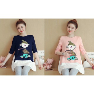 Áo bầu Cotton phong cách Hàn Quốc