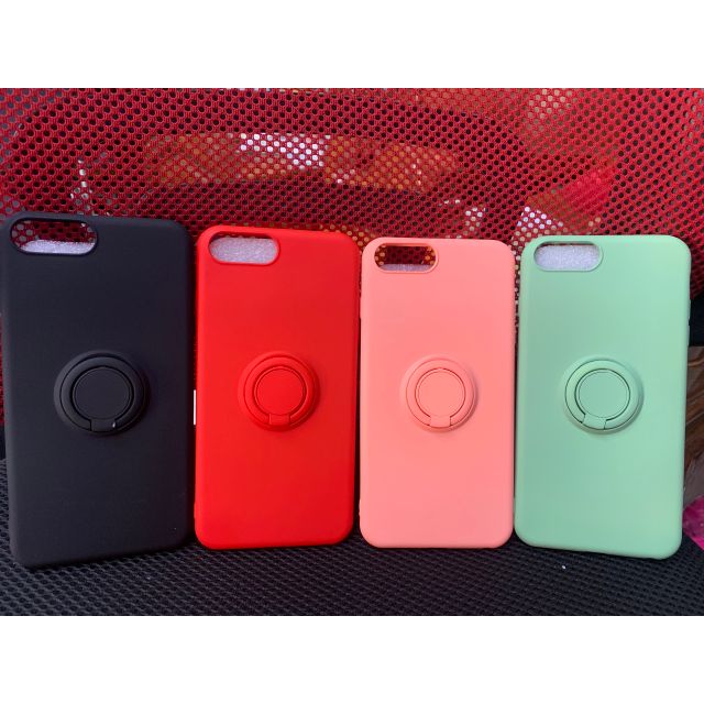 Ốp iphone7Plus/8Plus dẻo màu kèm iring