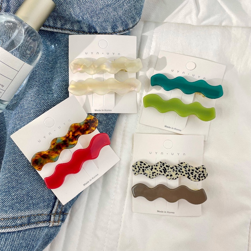 Set 2 Kẹp Tóc Kiểu Dáng Thời Trang Phong Cách Hàn Quốc