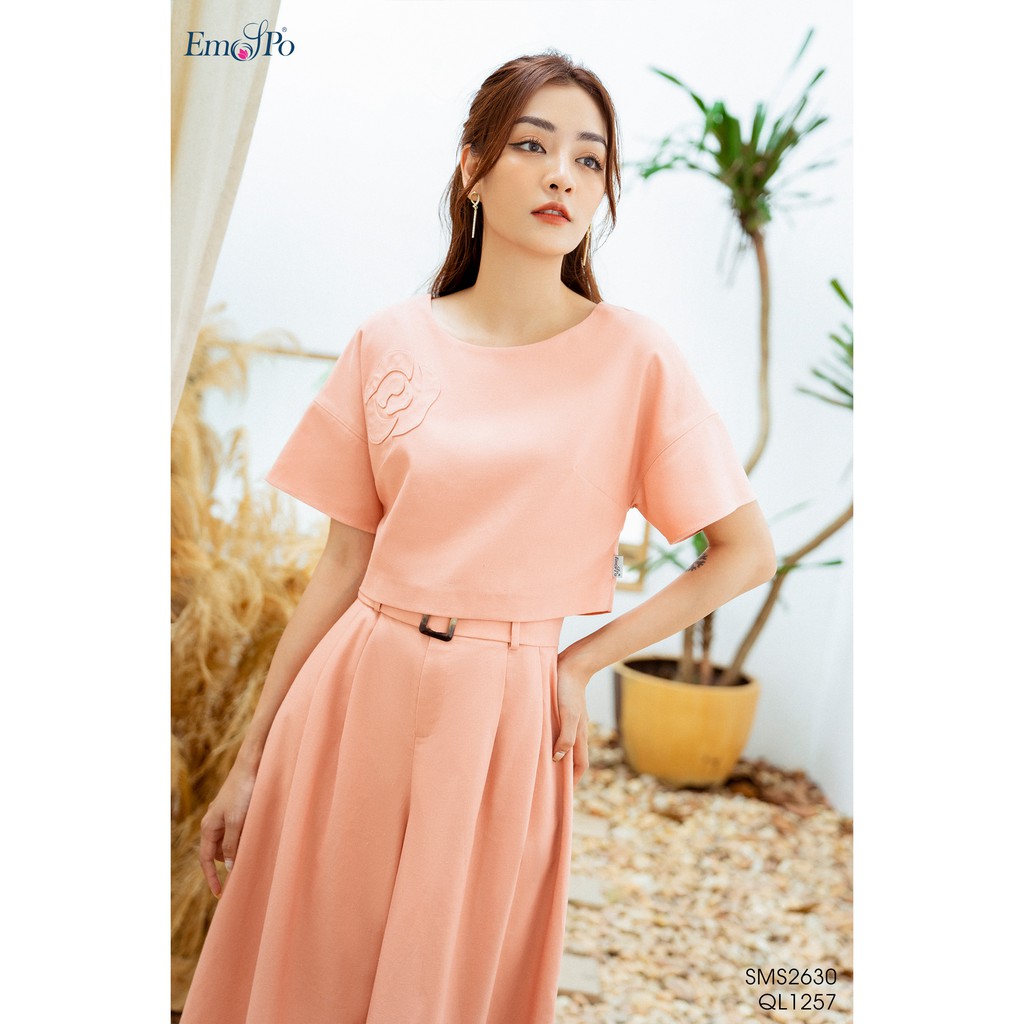 Quần cullotes, ly bung, đỉa cạp, đai eo rời Emspo QL1257