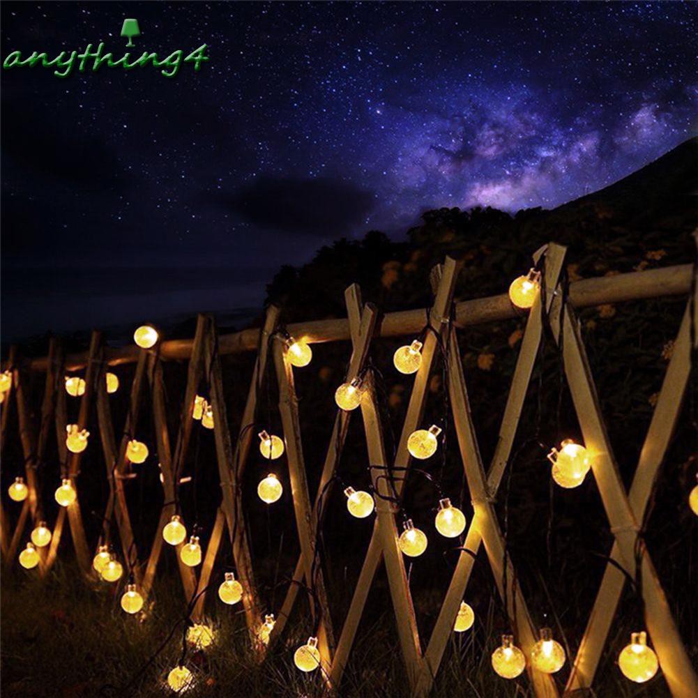 Dây Đèn Led Bóng Tròn Năng Lượng Mặt Trời Trang Trí Sân Vườn