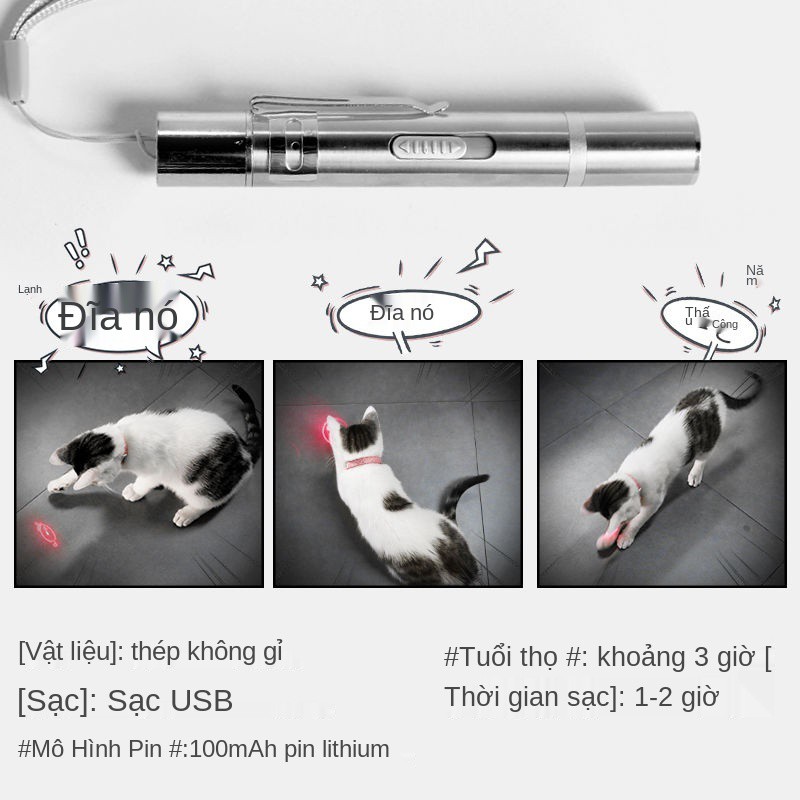 đồ chơi mèo ngộ nghĩnh đèn laser mèo vui nhộn bút hồng ngoại sạc mèo ngộ nghĩnh Tạo tác kitty đồ chơi kitty nguồn cung c