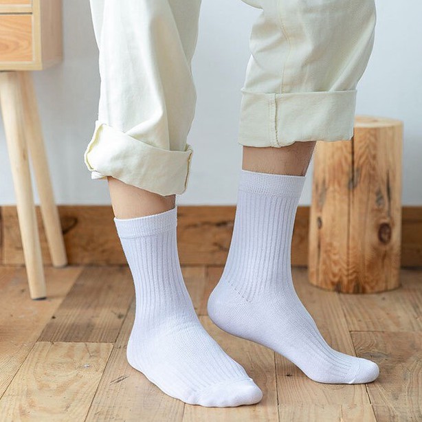 Vớ dài/ tất dài gân tăm trơn màu cho nam nữ Mua Tất (muatatshop)