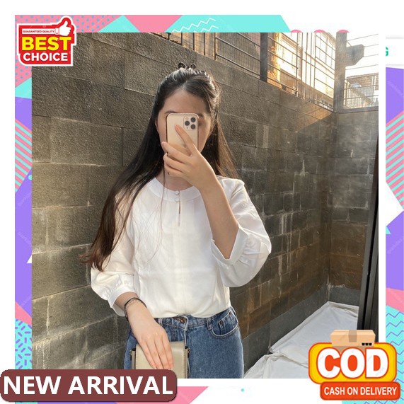 Venna Áo Kiểu Hàn Quốc Bằng Cotton Peplum Cao Cấp Kích Thước Lớn Phong Cách Hàn Quốc Cho Nữ Tuổi Teen A20-1958