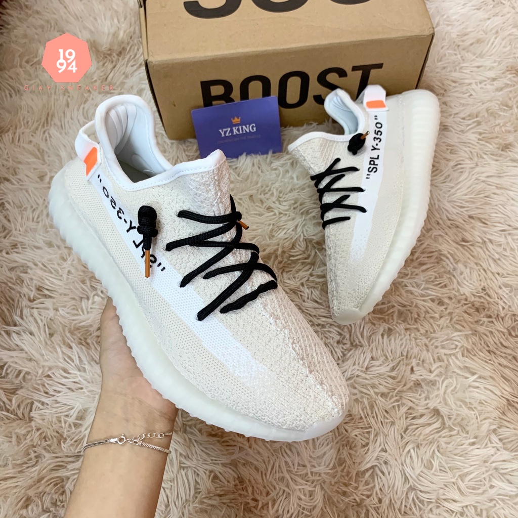 Giày Thể Thao 350 Off White Màu Cơ Bản Nam Nữ