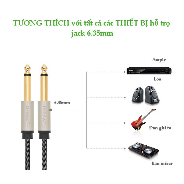 Cáp Audio 6,35mm Dài 3m Ugreen 10639