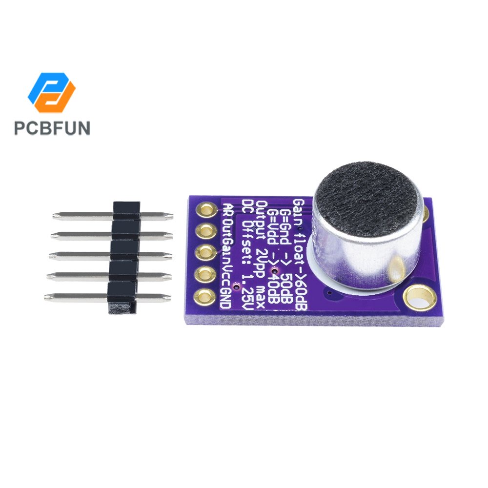 MAX9814 Mô-đun khuếch đại micrô điện tử điều khiển tăng tự động cho for arduino