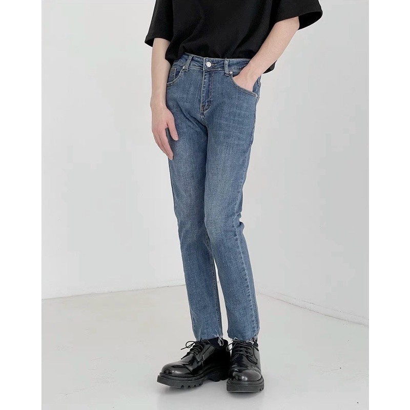QUẦN JEANS SKINNY CO DÃN XANH TRƠN (kèm hình chụp thật) | BigBuy360 - bigbuy360.vn