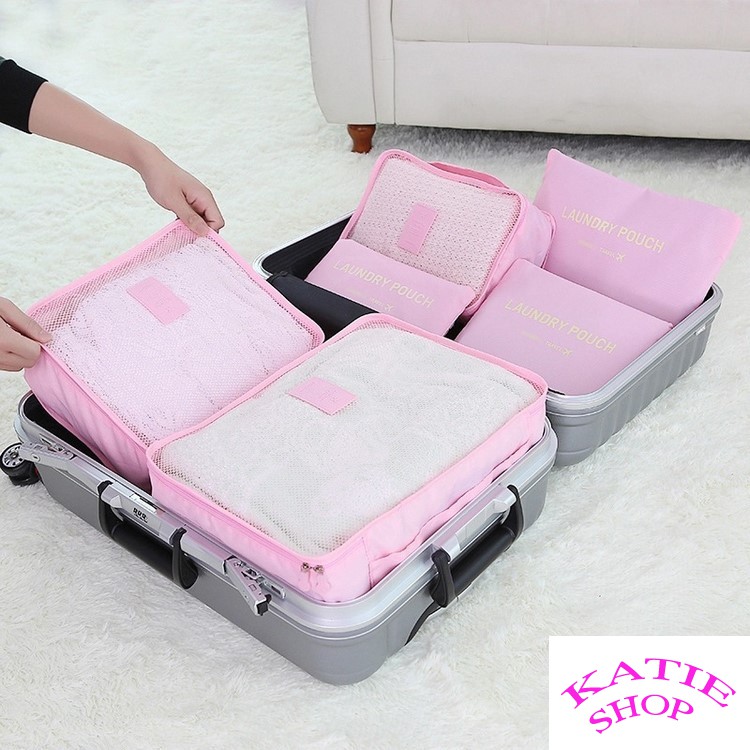 Combo 6 Túi Đựng Đồ Du Lịch xếp đồ gọn gàng trong vali