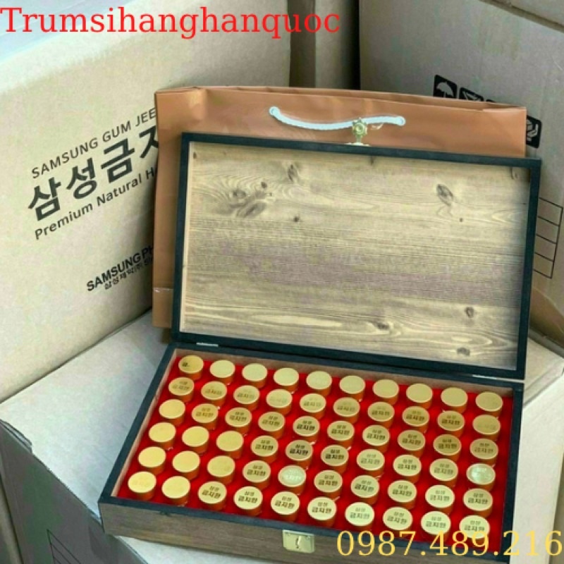 An Cung Ngưu Hoàng Hàn Quốc, Hộp Gỗ 60 Viên