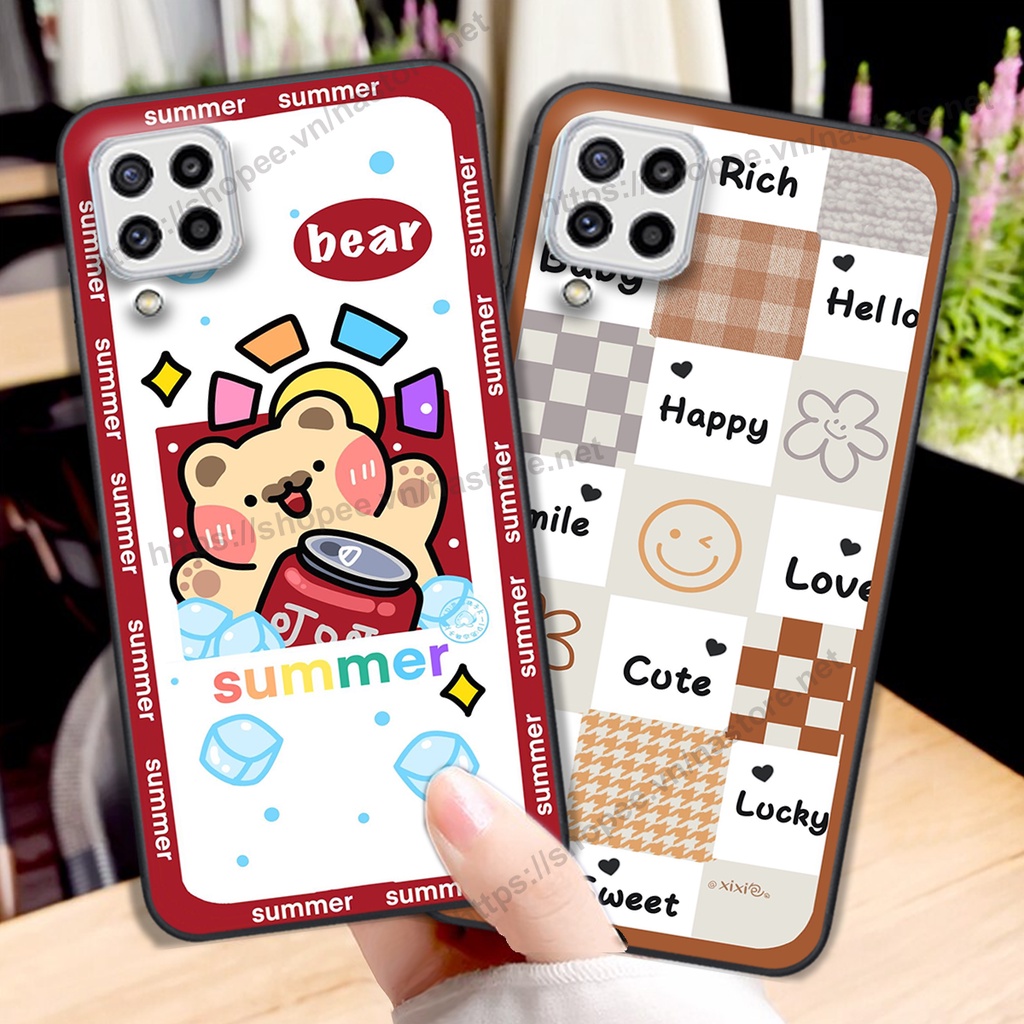 Ốp lưng Samsung M32 / M62 trái tim mặt cười, gấu cute thể thao cá tính
