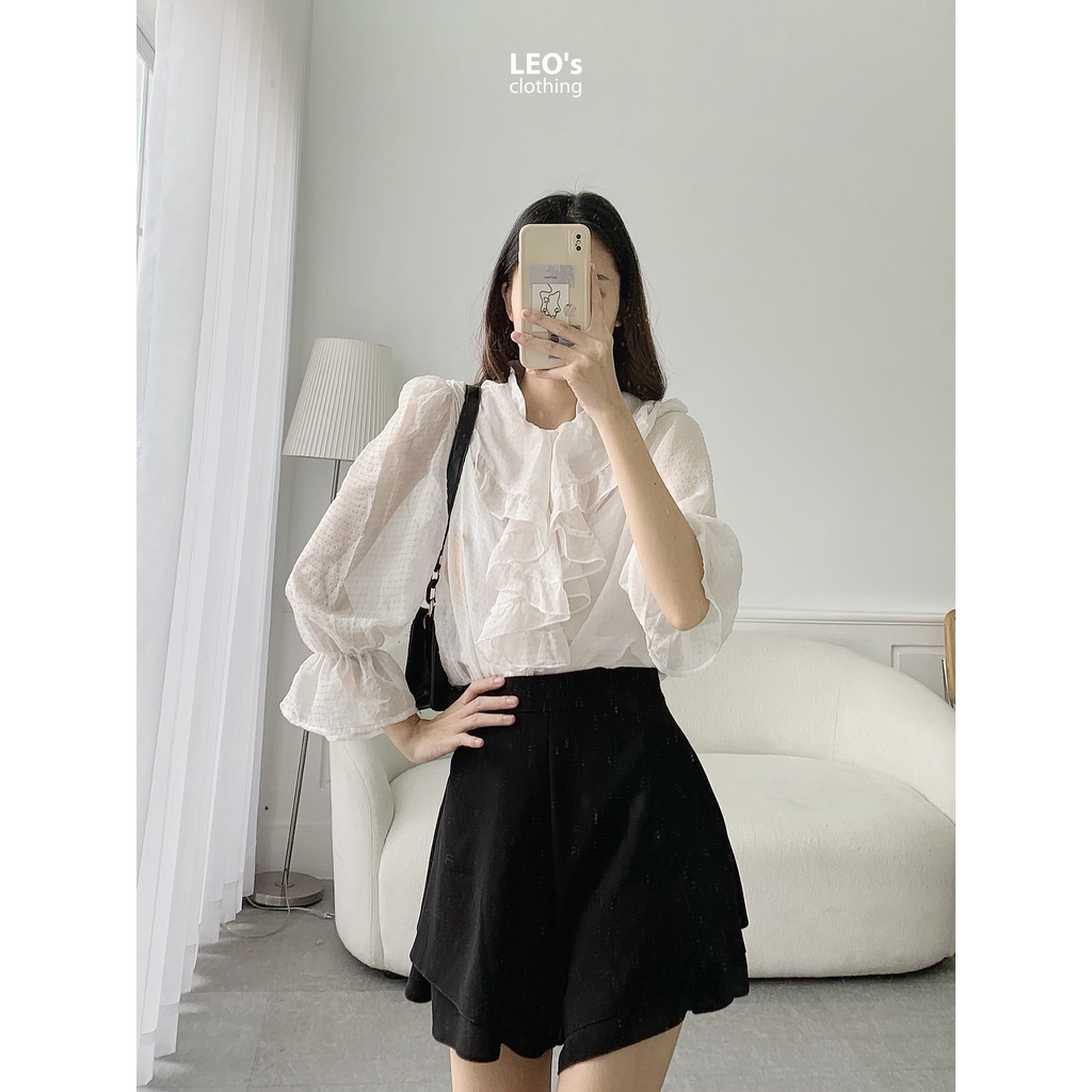 [Mã INCU20 giảm 20K đơn 150K] Set Áo Bèo Váy Quần Hai Lớp LEO's clothing