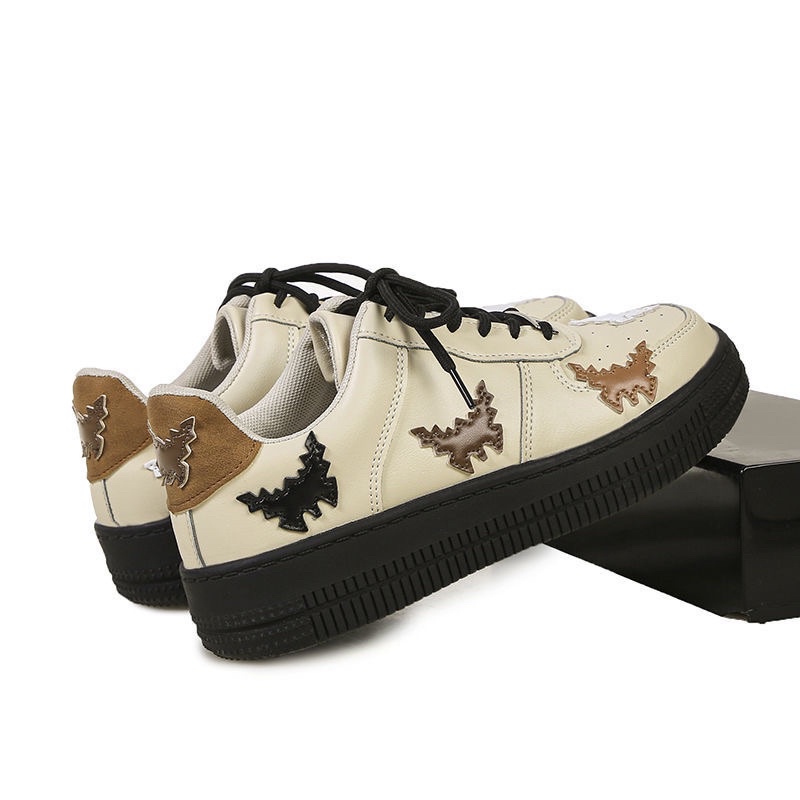 Giày da thể thao hoạ tiết ulzzang