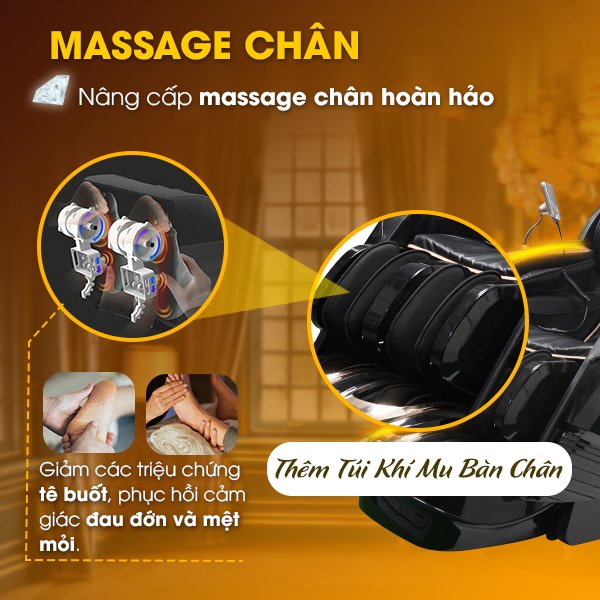 Ghế massage toàn thân cao cấp Funiko F600 điều khiển giọng nói,kiểm tra sức khỏe bảo hành 10 năm