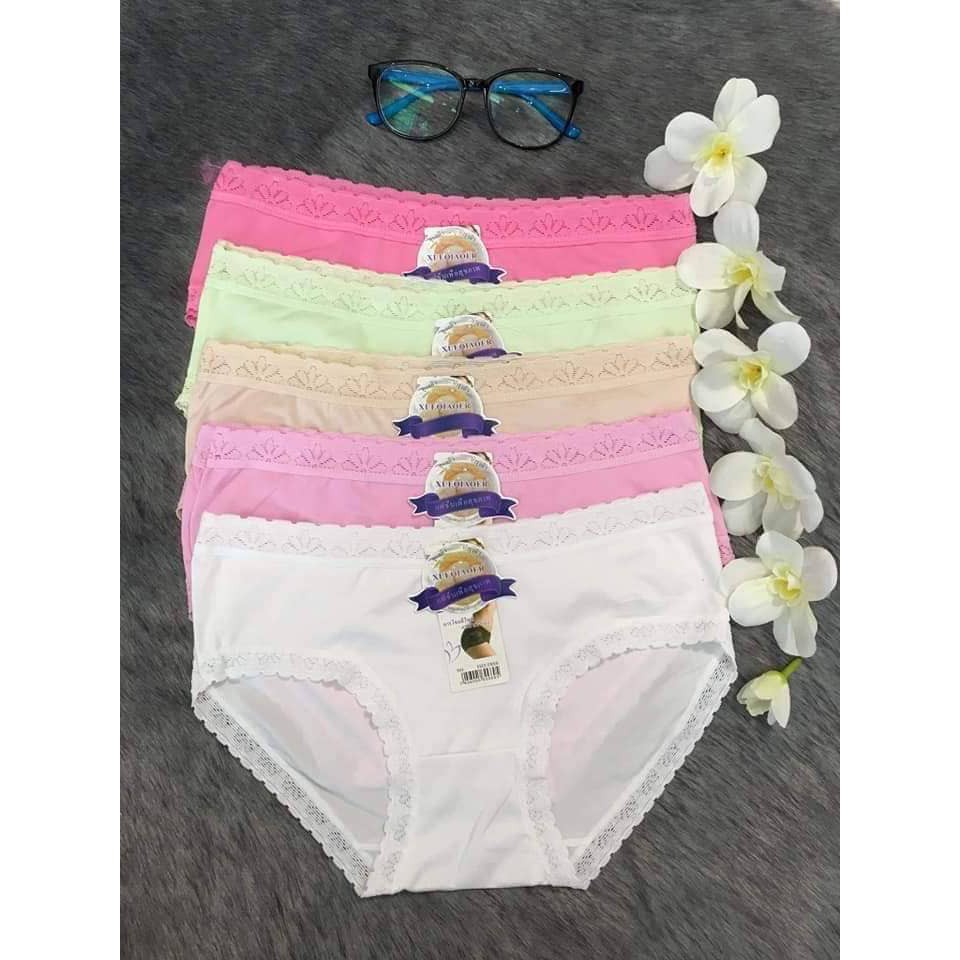 Quần Lót Nữ Cotton Viền Hoa