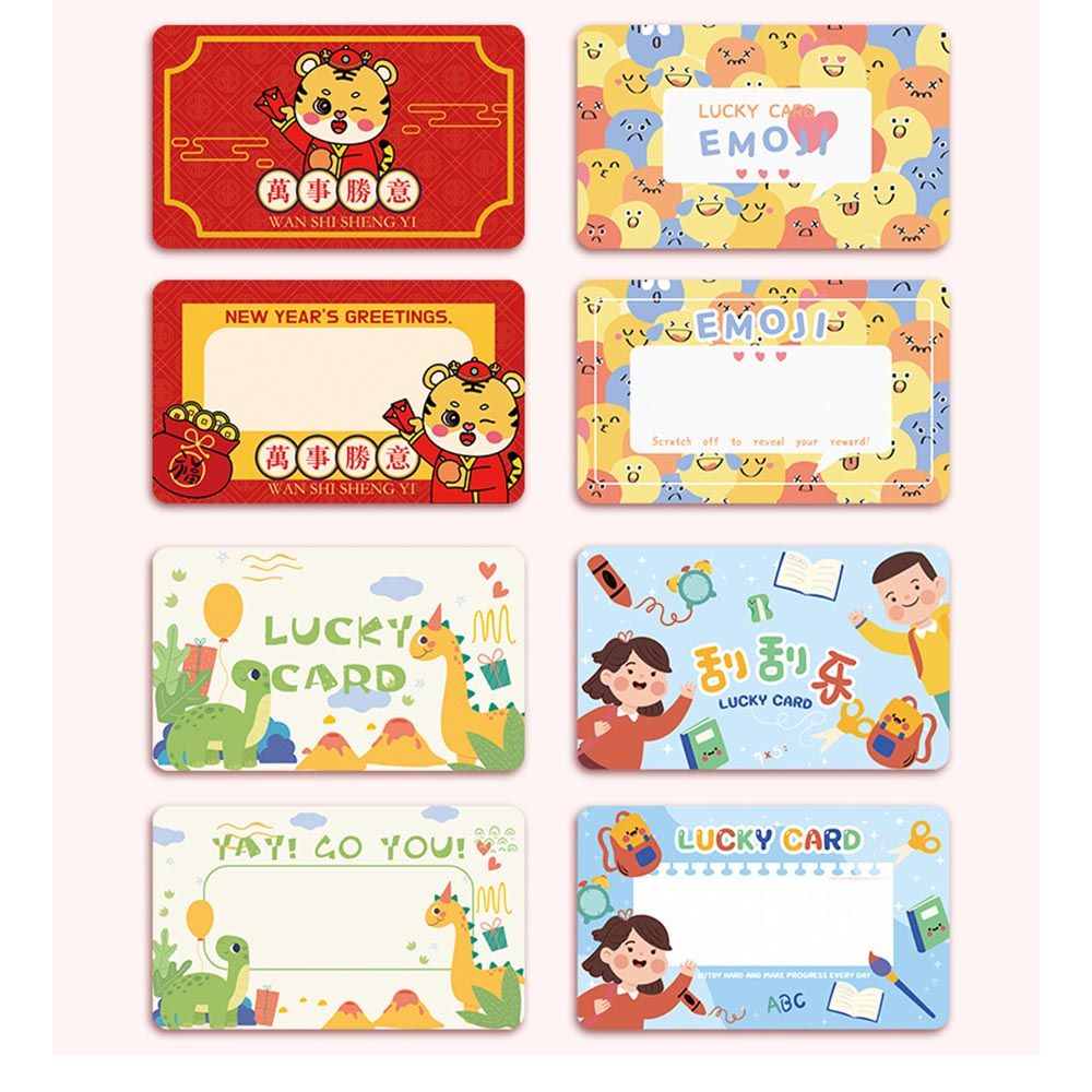 Bộ 20 đồ chơi thẻ cào họa tiết hoạt hình làm quà tặng khen thưởng cho bé cố gắng đạt mục tiêu học tập diy