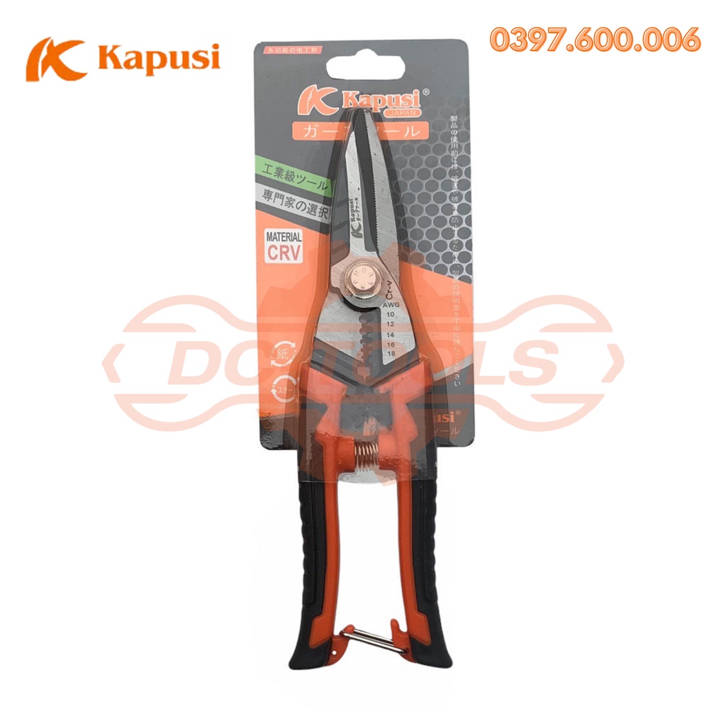 KÌM CẮT TUỐT DÂY ĐIỆN ĐA NĂNG 3 TRONG 1 TIỆN LỢI, NHỎ GỌN KAPUSI DC-TOOLS