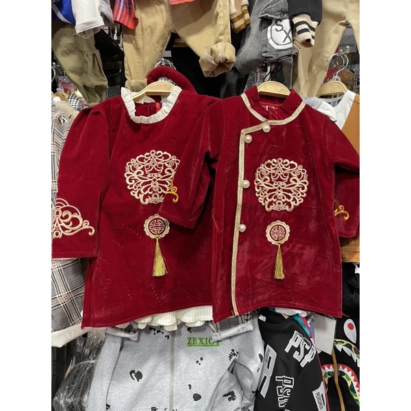 Set áo dài cặp Trai và Gái cao cấp cho bé yêu