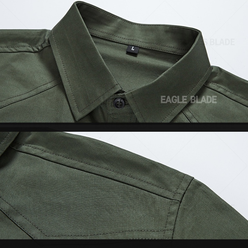 Áo sơ mi quân đội EAGLADE 207 tay ngắn thời trang cho nam M-5XL / M-5XL