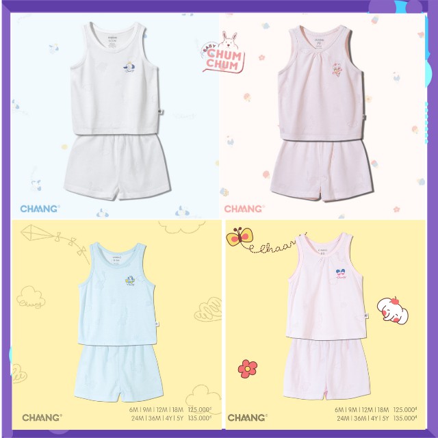 Set Bộ Cotton Ba lỗ Cho Bé Summer Chaang Babychum.68