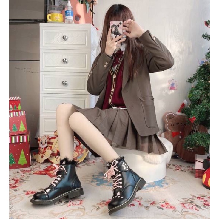 YASAS0121-Dày da cao cổ Martin tai mèo