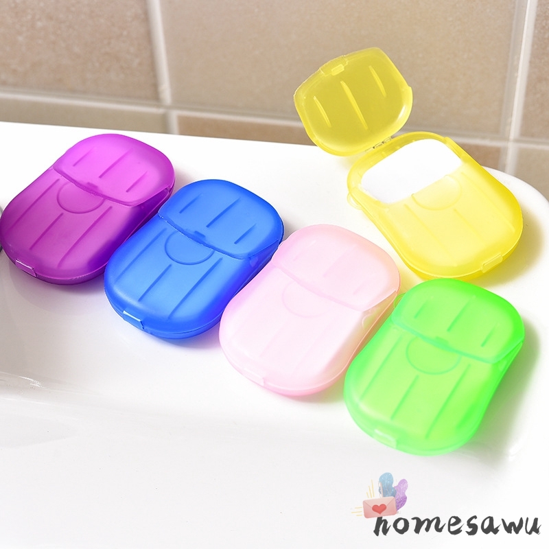 (Hàng Mới Về) Set 20 Xà Phòng Giấy Dùng Một Lần Tiện Dụng Khi Đi Du Lịch