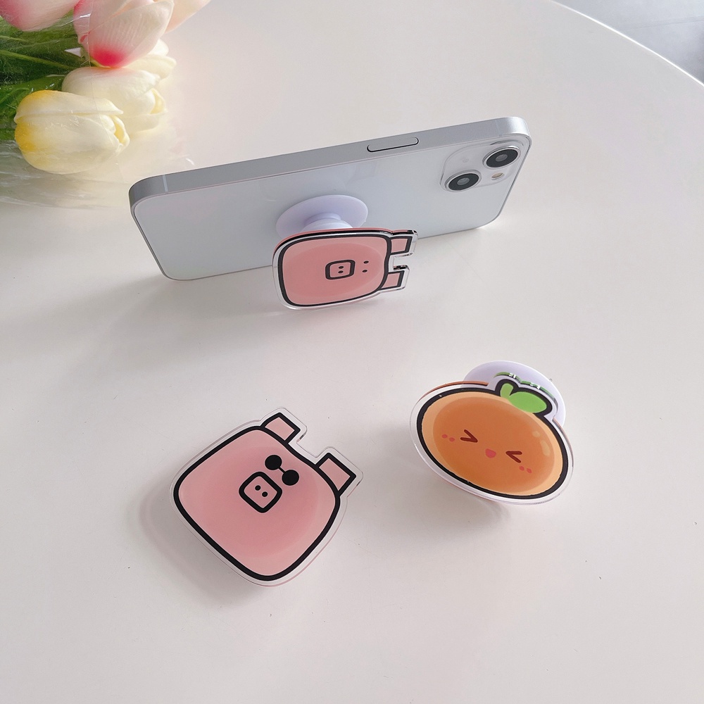 Giá Đỡ Điện Thoại Dạng Nhẫn Họa Tiết Hoạt Hình Sáng Tạo