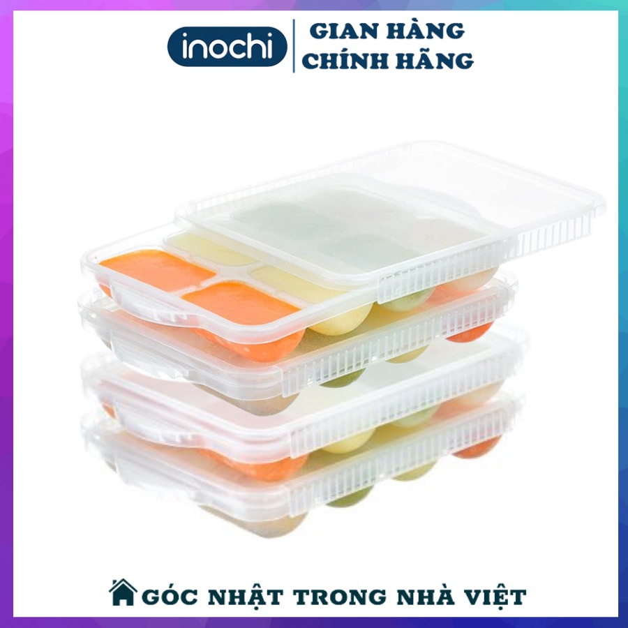 Khay Trữ Đồ Ăn Dặm Cho Bé Nhiều Ngăn Tiện Lợi Nhựa An Toàn INOCHI