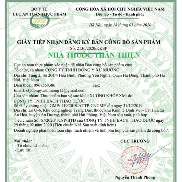 Xương khớp XM - Hỗ trợ giảm các triệu chứng viêm khớp, thoái hóa khớp (100g)