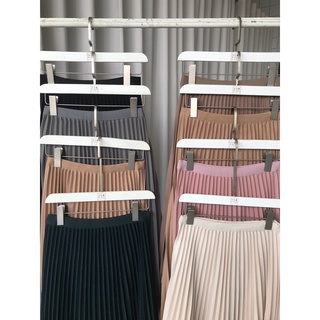 Chân váy maxi xếp ly lưng thun - V658