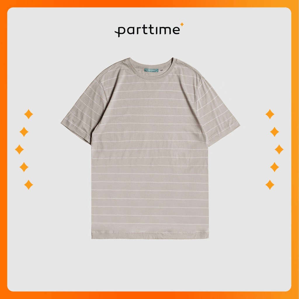 Parttime Store™Áo Thun Unisex Tay Ngắn Cổ Tròn 100% Cotton Thoáng Mát – Pencil Striped Tee designed By Edition