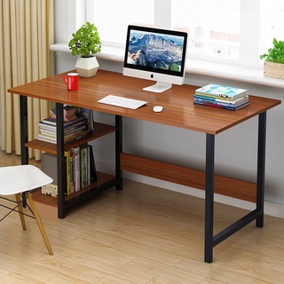 Bàn làm việc liền giá sách kích thước 1,2m & 1m chân sắt sơn tĩnh điện mặt gỗ mdf lắp ráp full phụ kiện đi kèm