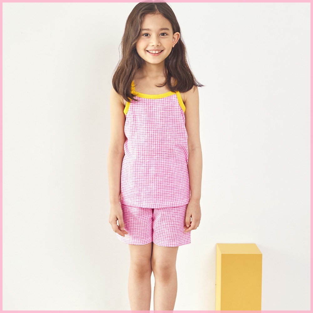 Bộ Đồ Ngủ Không Tay 100% Cotton Hữu Cơ Dành Cho Bé Gái