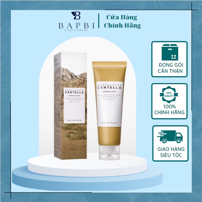 Sữa Rửa Mặt Skin1004 Madagascar Centella Ampoule Foam 125ml Dưỡng Ẩm Và Làm Sạch Da