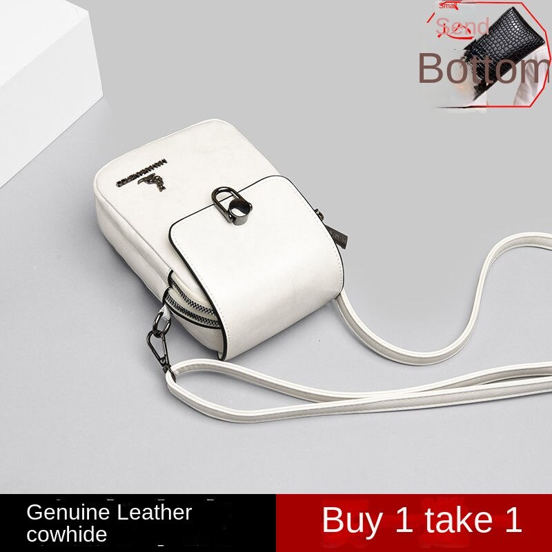 Túi Đeo Chéo Da Bò Thật Mini Đựng Điện Thoại Thời Trang Cho Nữ