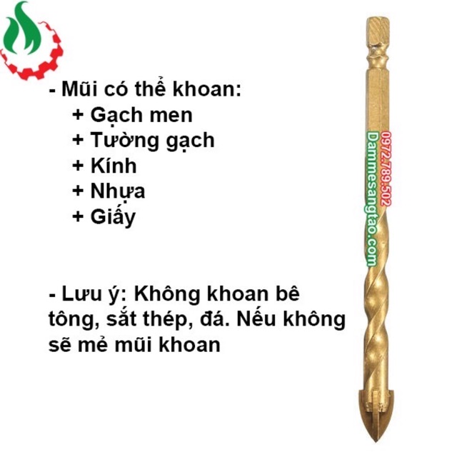 Bộ mũi khoan đa năng 4cạnh siêu cứng