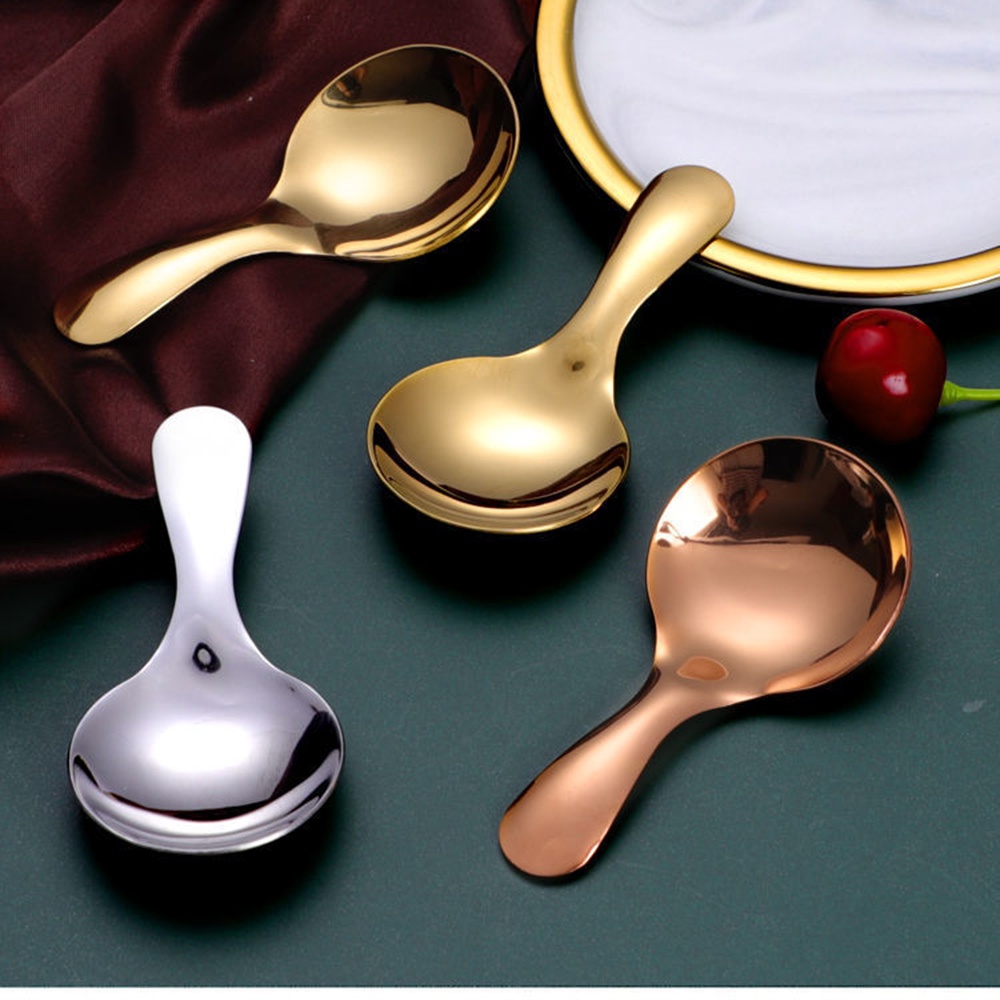 Muỗng Cà Phê Cán Ngắn Hình Chữ Q Bằng Thép Không Gỉ