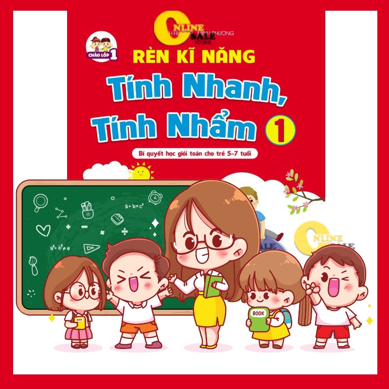 Tính nhẩm tính nhanh cho bé học tốt và vừa học vừa chơi với nhiều hình vẽ gồm 52 trang, khổ to 19x26.5 cm