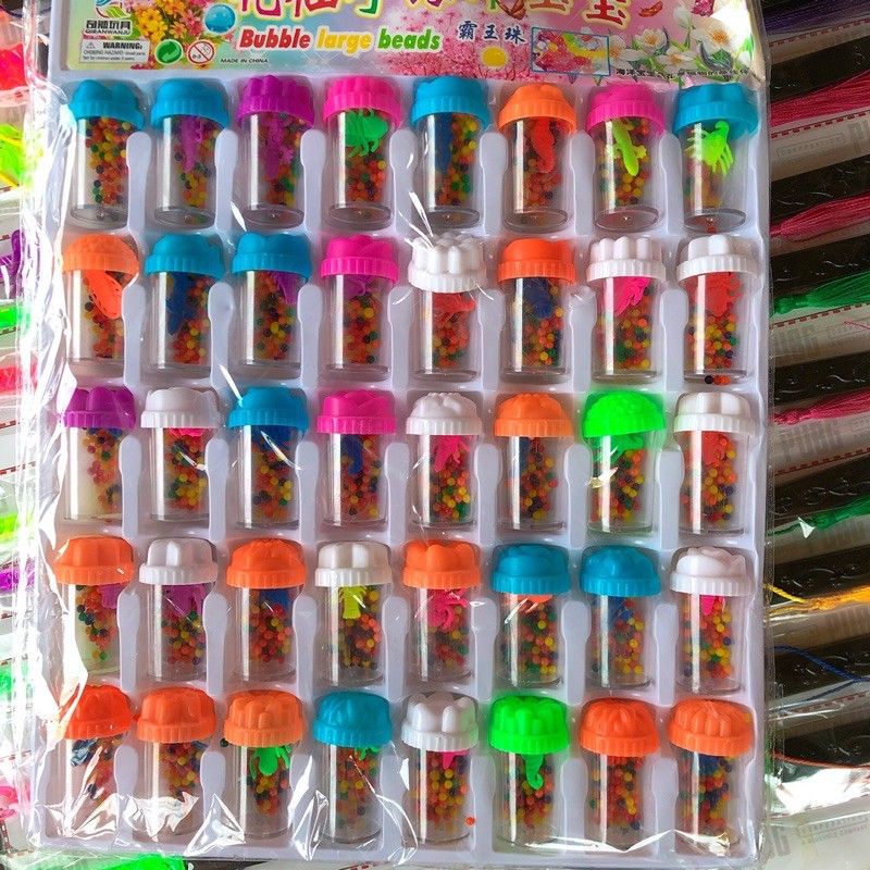 vỉ 40 lọ hạt nở trang trí