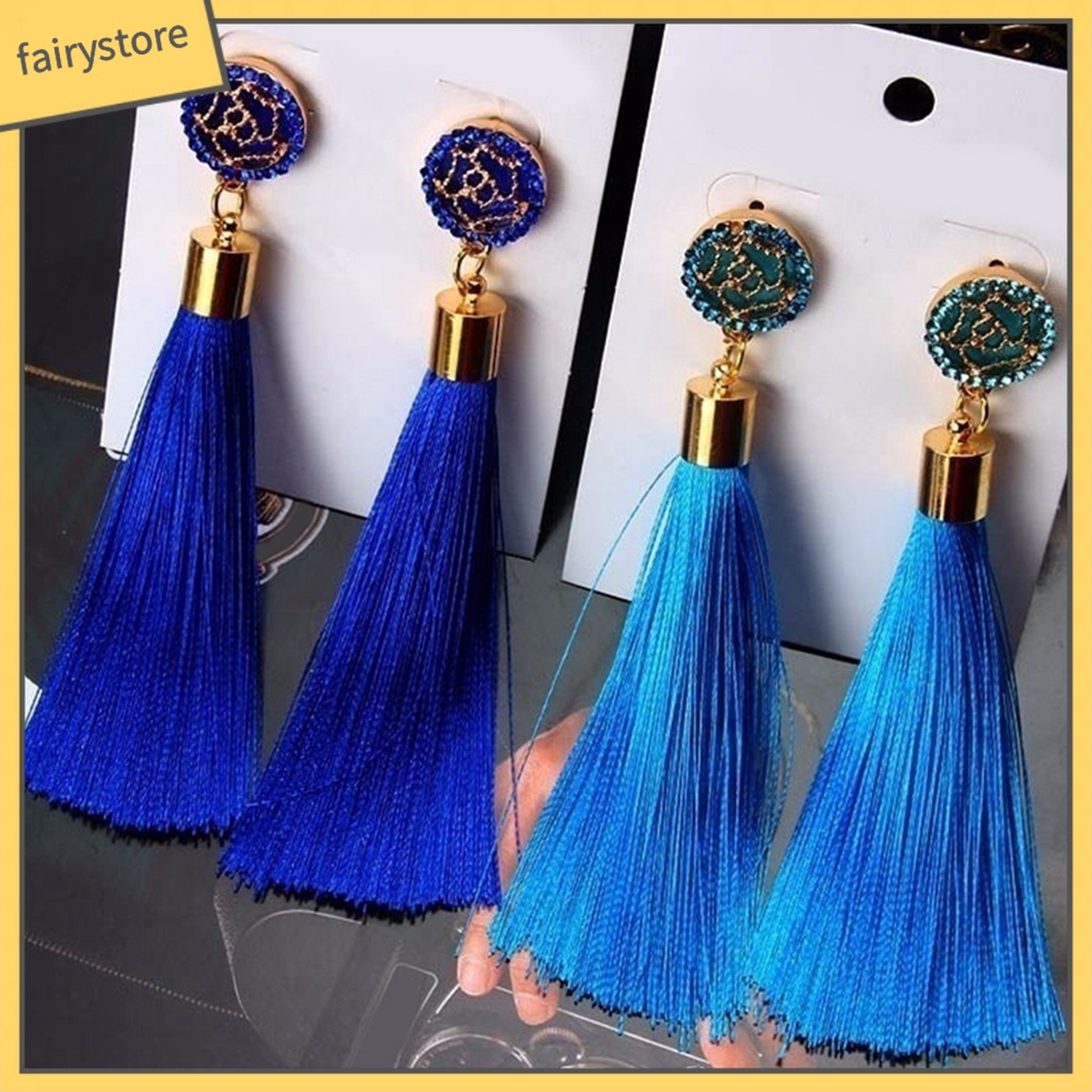 1 Đôi Bông Tai Tua Rua Thời Trang Nữ Tính