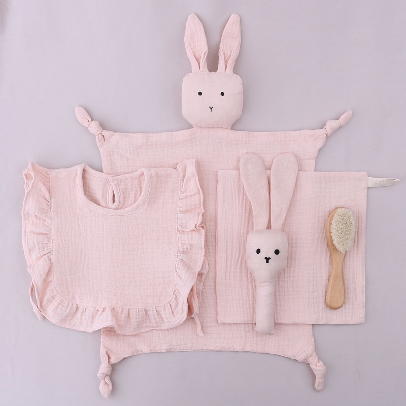 Set 5 Khăn Lau Mặt Hình Vuông Dễ Thương Cho Bé Sơ Sinh