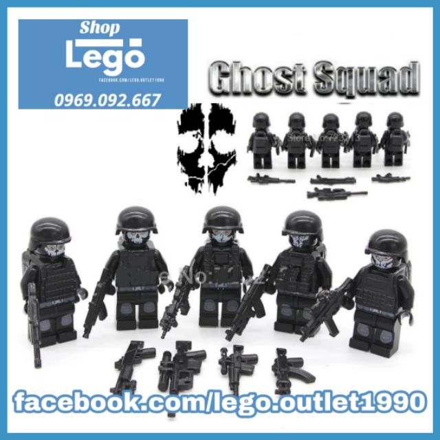 Xếp hình Lực lượng đặc nhiệm GHOST Squad SWAT Army Military game Call of Duty Lego Minifigures Diy